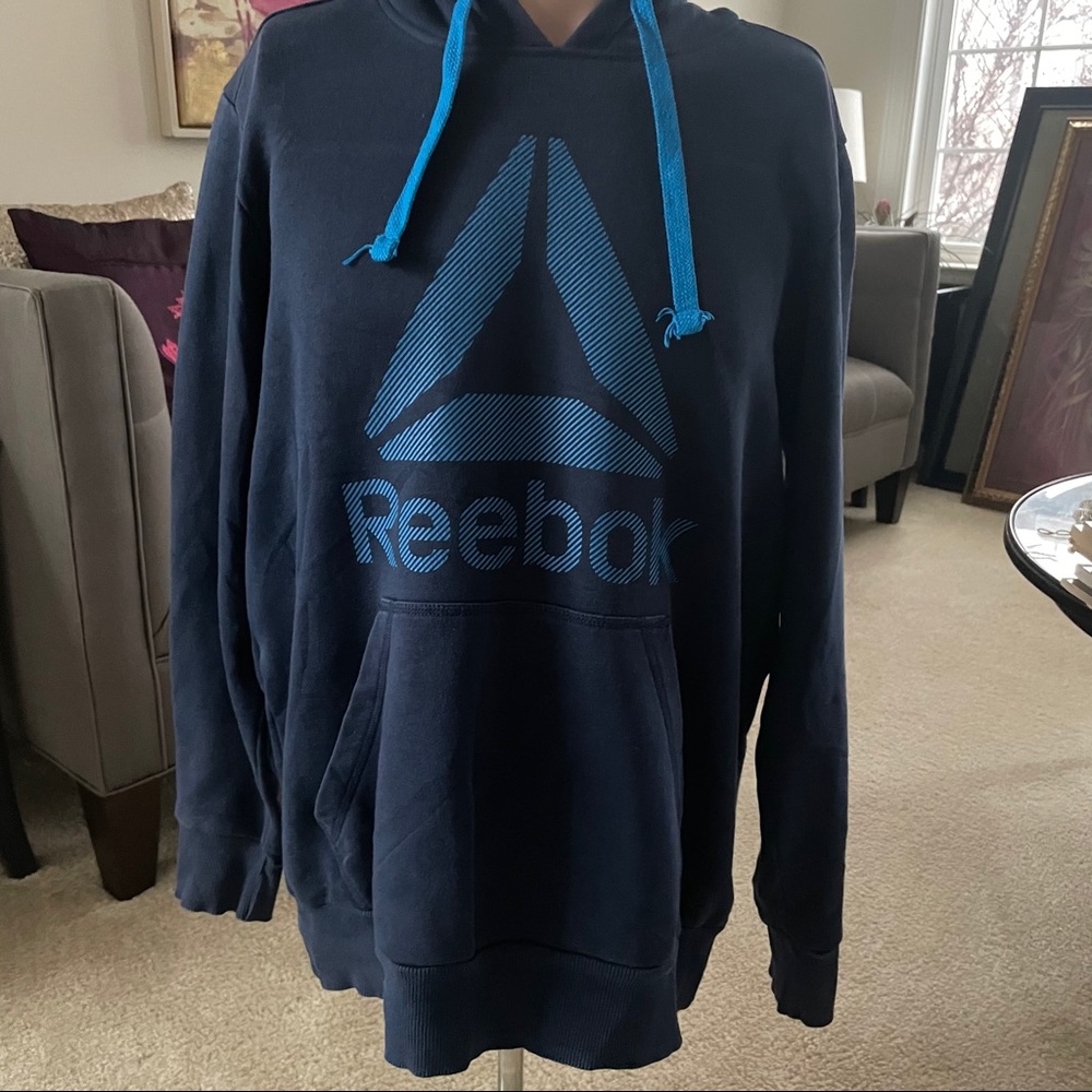 Navy Blue Reebok Hoodie w/ Pocket